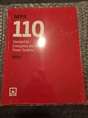 NFPA 110 Standard for Emergency & Standby Power Systems Brand New