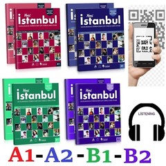 New istanbul A1-A2-B1-B2 Turkish Book For Beginner Foreigners + Online QR Code