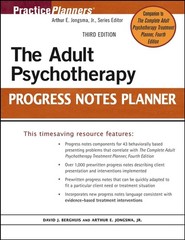 The Adult Psychotherapy Progress Notes Planner – paperback Jongsma Jr., Arth…