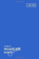 PASSWORD BOOK LARGE PRINT: 6X9 PASSWORD ORGANIZER WITH By Emily Grace BRAND NEW