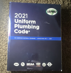 IAPMO 2021 Uniform Plumbing Code Paperback Plumbing Textbook ISBN 9781944366476