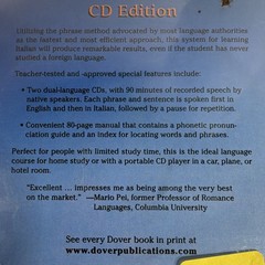 Dover Listen & Learn Italian A1 Beginner CD Ed. 2 Audio CDs + 80pg Manual – NEW