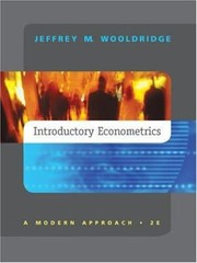 Introductory Econometrics by Jeffrey M. Wooldridge (2002, Hardcover)