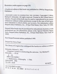 1995 BEGINNER’S GUIDE TO CONSTRUCTING THE UNIVERSE Mathematical Archetypes TPB