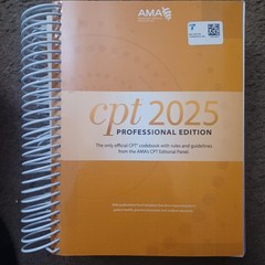 USED CPT 2025 Professional Edition Codebook Spiral Bound AMA Medical Coding