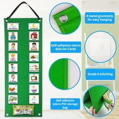 Visual Schedule Chart for Kids – Daily Routine & Autism Learning Tool Green