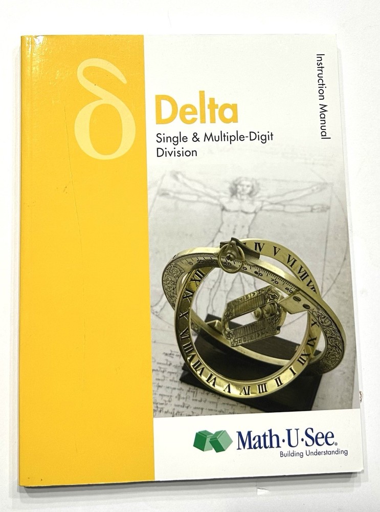 Math U See/ Delta Instructional Manual Single Multiple Digit Division, NEW