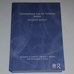 Constitutional Law for Criminal Justice by Jacqueline R. Kanovitz Hardcover Book