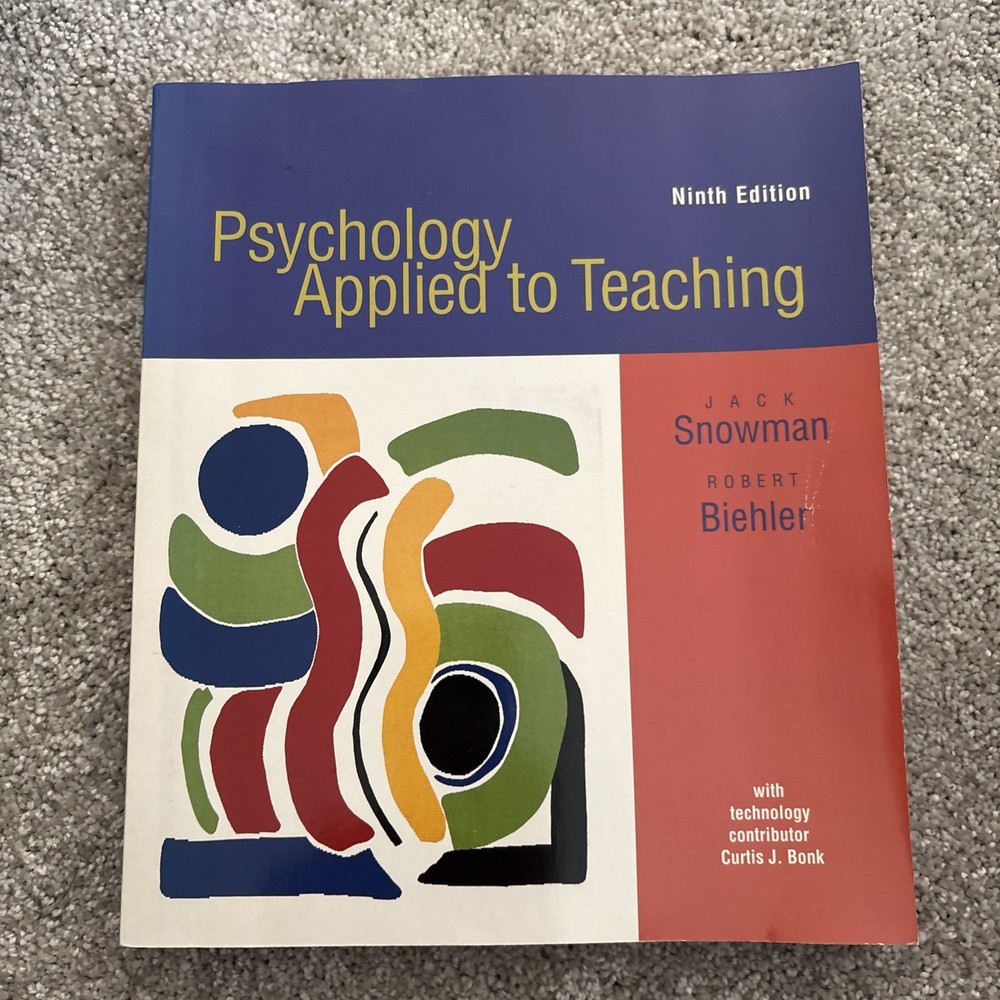 Psychology Applied to – Hardcover, by Snowman Jack; Biehler – Very Good j