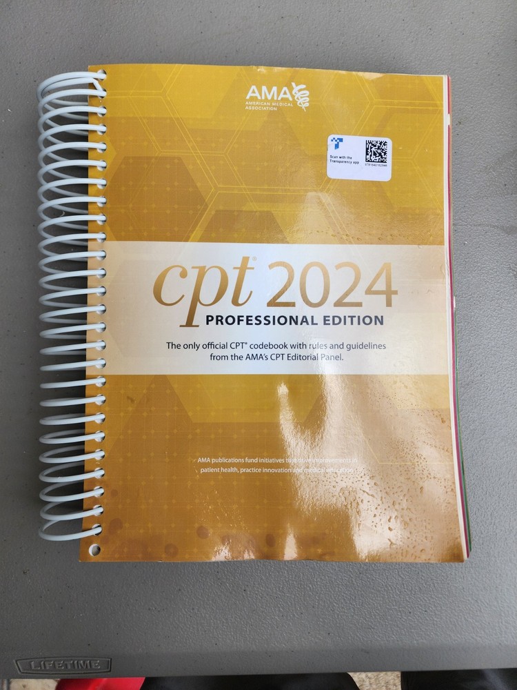 CPT 2024 Professional Edition AMA Medical Coding Spiral-Bound Reference
