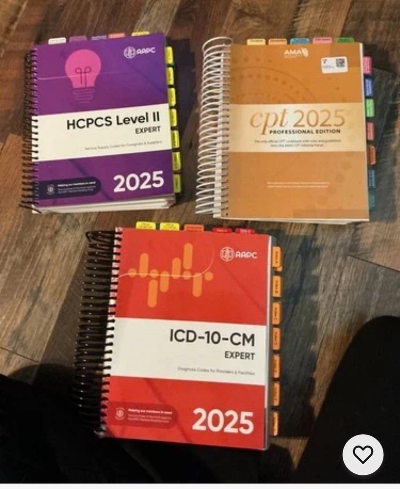 AMA CPT Book, ICD-10 Code Book, HCPCS Book – 2025 Physician Bundle by AAPC