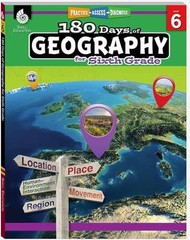 180 Days™: Geography for Sixth – Paperback, by Edgerton Jennifer – Very Good o
