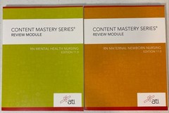 Set of 9 ATI Nursing/RN Content Mastery Series Review Module Books *NICE & CLEAN
