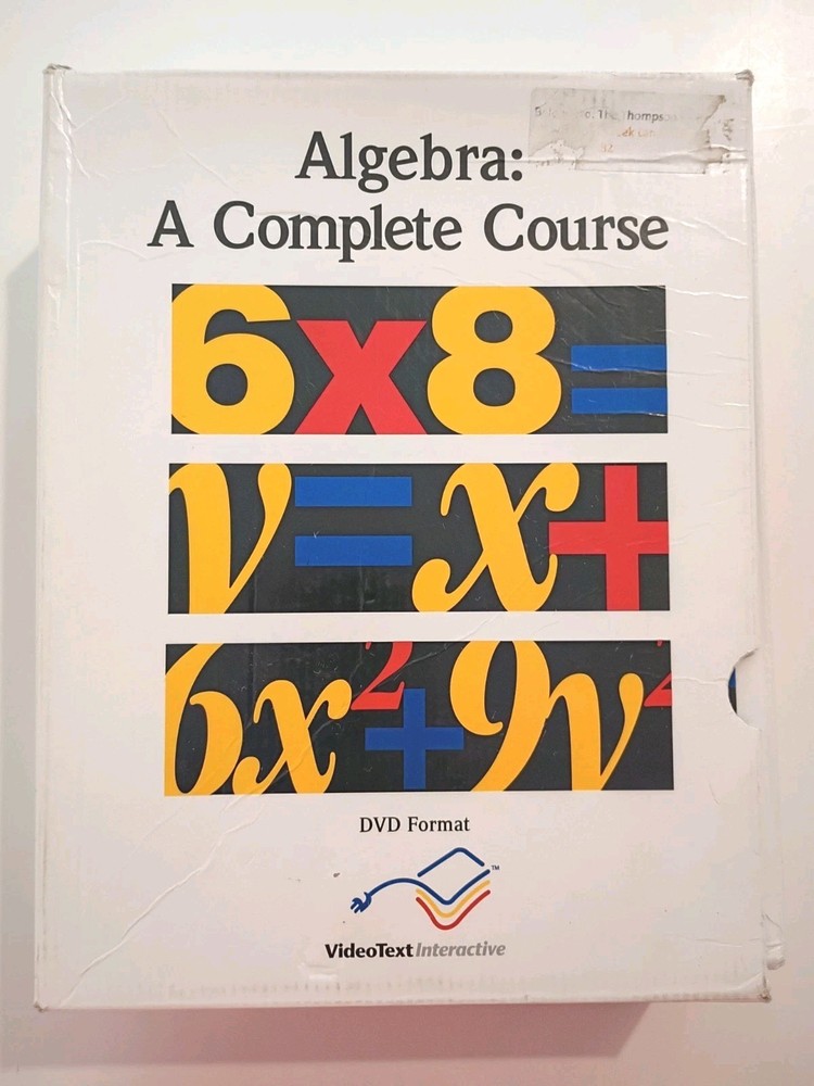 Video Text Algebra Complete Course Books DVDs Homeschool Math Curriculum Set A-F