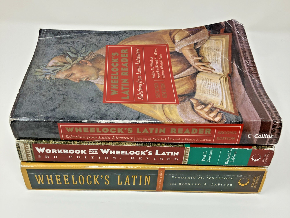 Wheelock’s Latin Lot Reader 2nd Textbook 7th Ed Workbook 3rd Study Set of 3 PB