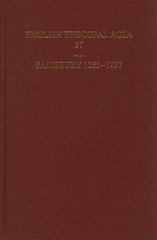 English Episcopal Acta 37 : Salisbury 1263-1297, Hardcover by Kemp, B. R. (ED…