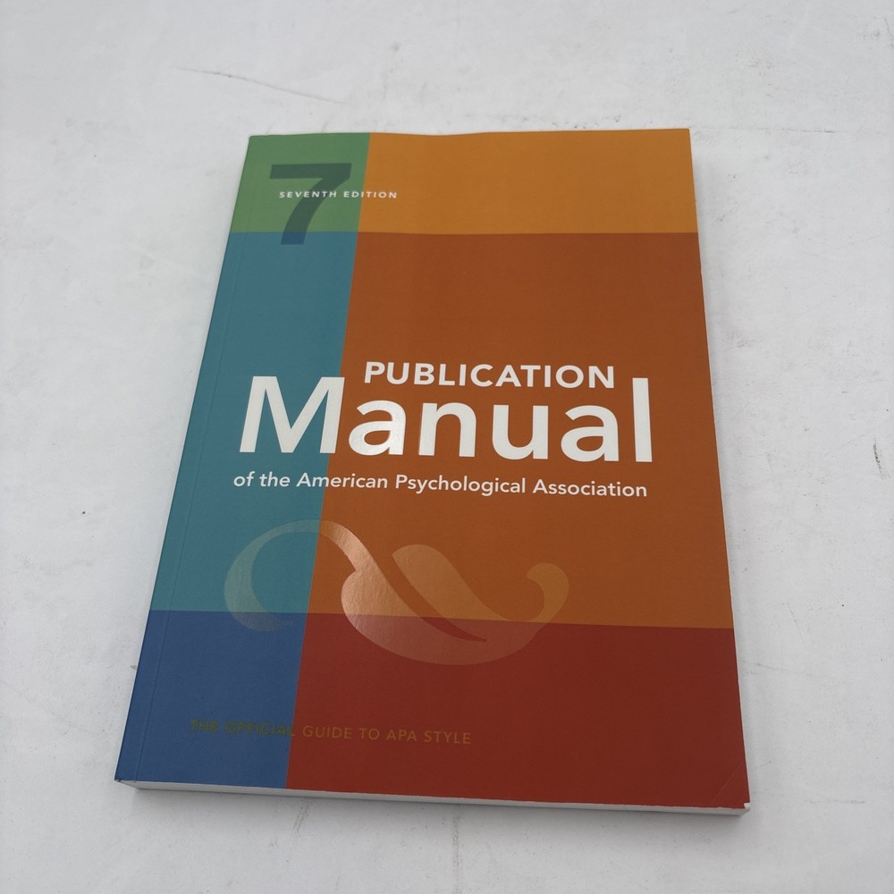 APA Publication Manual 7th Edition Official Guide Like New~ Free Ship ~ 7th I1-7