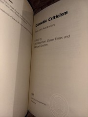 Material Texts: Genetic Criticism : Texts and Avant-Textes by Daniel Ferrer…