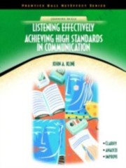 Listening Effectively: Achieving High Standards in Communication (NetEffect Ser
