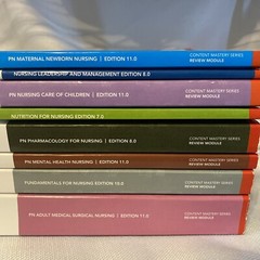 ATI Content Mastery Series Review Modules 2022 Set 8 Books Study Test RN Nursing