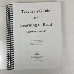 Christian Light Grade 1 Learning to Read Teacher’s Guide 101-105