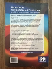 Handbook of Extemporaneous Preparation by Mark Jackson and Andrew Lowey 2010