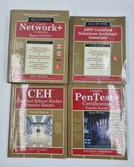 Lot of 4 All-In-One CompTIA Network Mike Meyers AWS Certified Sol CEH PenTest+