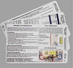 Weather-Resistant HVAC Reference Cards – Fast Troubleshooting & Charging Guide