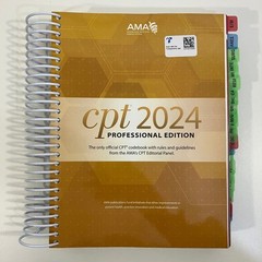 CPT 2024 Professional Edition from AMA American Medical Association 2023 SB