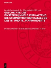 19h Rektaszension, Lieferung 1: 0m–25m59s (German Edition) [Hardcover]