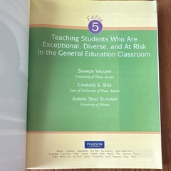 Pearson Teaching Students Who Are Exceptional 5th Ed Vaughn Bos PB ISBN