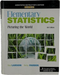 Elementary Statistics Picturing the World 5th Ed Larson Farber Annot Instructor