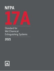 NFPA 17A Standard for Wet Chemical Extinguishing Systems 2021 PAPERBACK FROM USA
