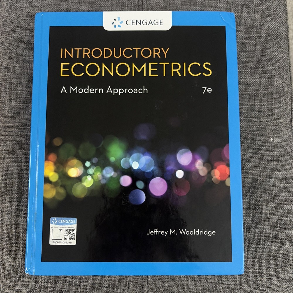 Introductory Econometrics : A Modern Approach Jeffrey Wooldridge 2019, Hardcover