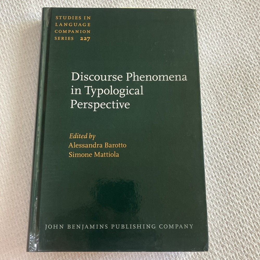 Studies in Language Companion Ser: Discourse In Typological Perspective