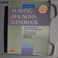 Nursing Diagnosis Handbook 10th Ed Paperback 2014 Ackley Ladwig Mosby