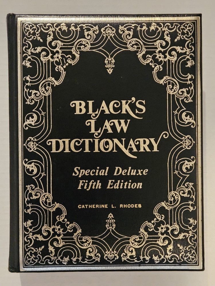 Black’s Law Dictionary Special Deluxe 5th Edition 1988 Hardcover West Legal Rare