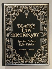 Black’s Law Dictionary Special Deluxe 5th Edition 1988 Hardcover West Legal Rare