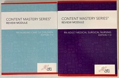 Set of 9 ATI Nursing/RN Content Mastery Series Review Module Books *NICE & CLEAN