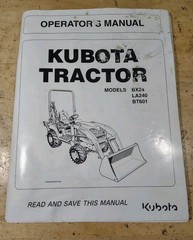 Kubota BX24 LA240 BT601 Operator’s Manual: 101 Pages 1HNAAACAP0150