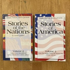 Lot of 2 Simply Charlotte Mason Presents Stories Of The Nations & America Vols 2