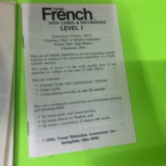 Vintage Vis-Ed Think French Level 1 Language Vocabulary Cards And Records