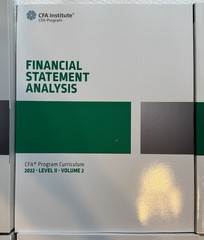 CFA Institute Program Curriculum 2022 Level II Vol 1 2 3 4 5 6 Complete Text Set