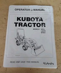 Kubota BX24 LA240 BT601 Operator’s Manual: 101 Pages 1HNAAACAP0150