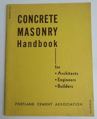 1951 CONCRETE MASONRY Handbook for Architects, Engineers and Builders