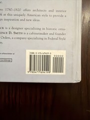 Federal Style Patterns 1780-1820 with by Mudrick and Smith Hardcover