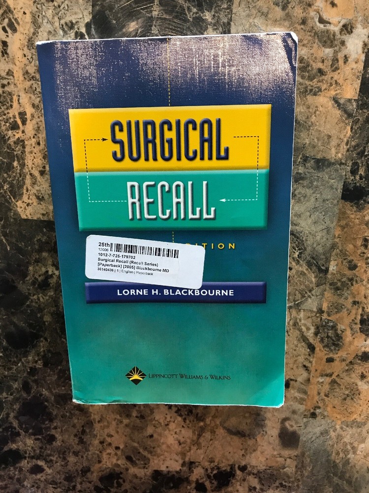 Surgical Recall by Blackbourne MD FACS, Lorne H.
