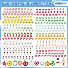 AmazingSpark 439 Pcs Classroom Calendar Number Days of The Year 8.5″W x 1.4″H